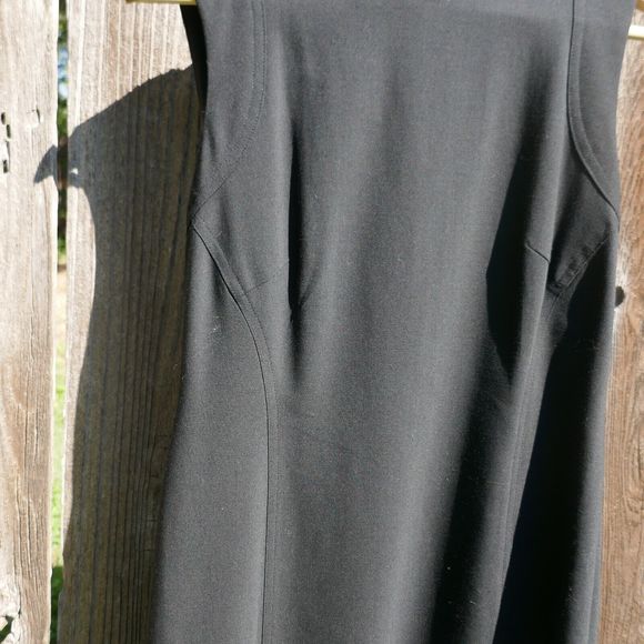 Talbots Petites Black Sheath Dress Wool Blend Career Dress Size 2 LBD - Picture 3 of 8